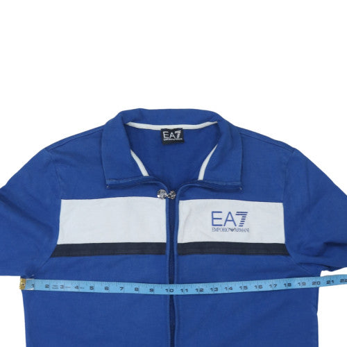 EA7 Emporio Armani Men's Blue Full Zip Sweatshirt XL