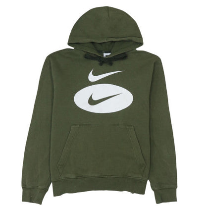 Nike Men's Green Pullover Hoodie M Regular Fit Graphic Fleece