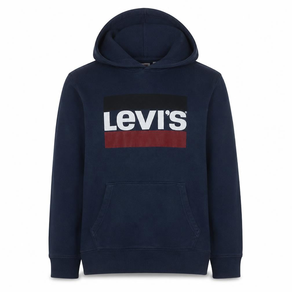 Levi's Men's Blue Pullover Hoodie M Classic Logo Fleece Sweatshirt