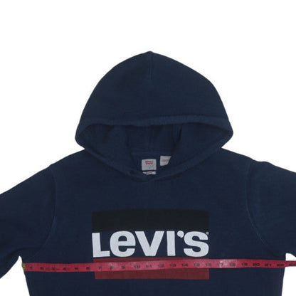 Levi's Men's Blue Pullover Hoodie M Classic Logo Fleece Sweatshirt
