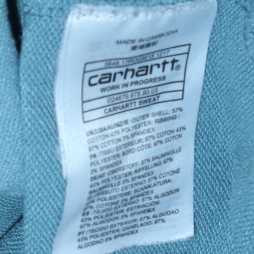 Carhartt Men's Blue Logo Crew Neck Sweatshirt Size M