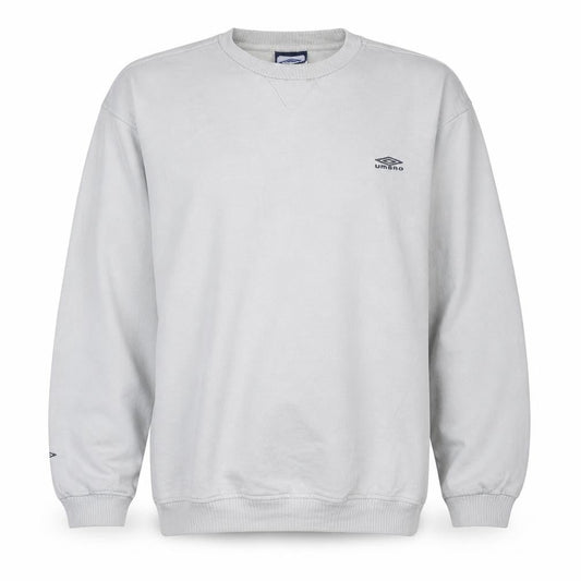 Umbro Mens White Sweatshirt Small Crew Neck Pullover Vintage Sportswear