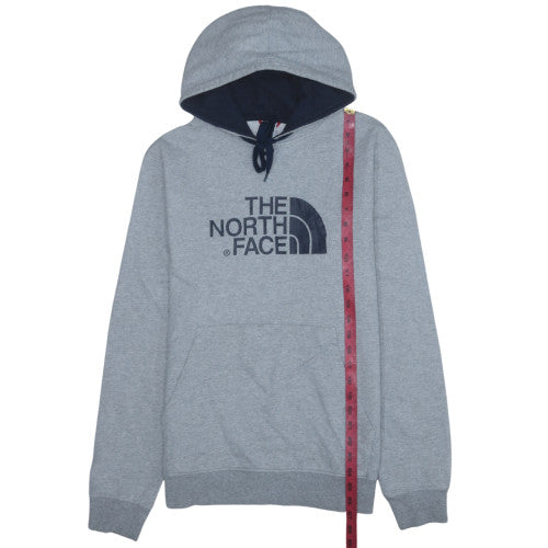 The North Face Men's Grey Pullover Hoodie M Outdoor Fleece Logo
