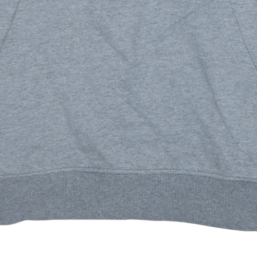 The North Face Men's Grey Pullover Hoodie M Outdoor Fleece Logo