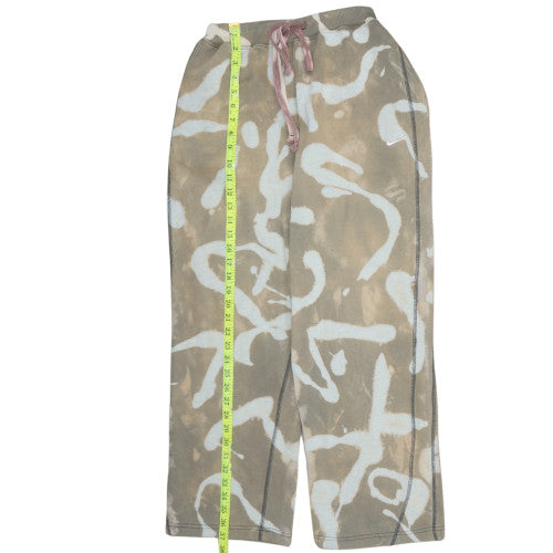 Nike Womens Beige Tie Dye Fleece Sweatpants M Regular Fit