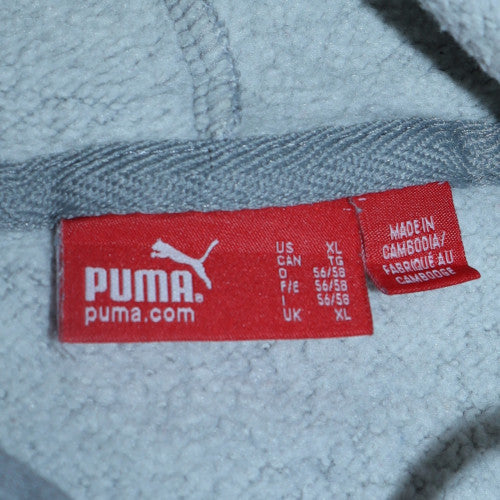 Puma Men's Grey XL Pullover Hoodie Sweatshirt Fleece Logo
