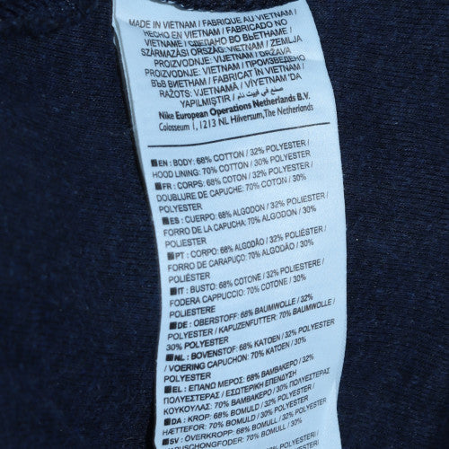 Nike Men's Blue Full Zip Hoodie Medium Fleece Sportswear