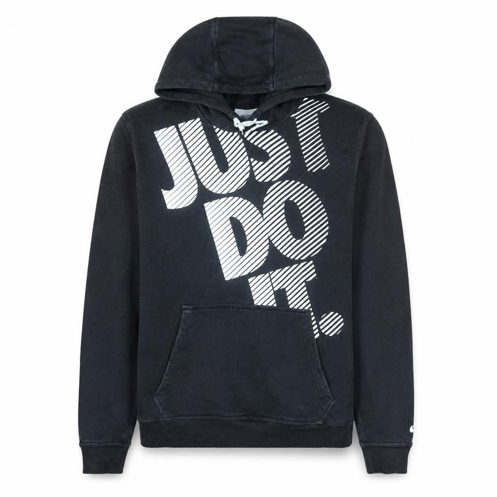 Nike Men Black Large Hoodie Pullover Just Do It Graphic Cotton Blend