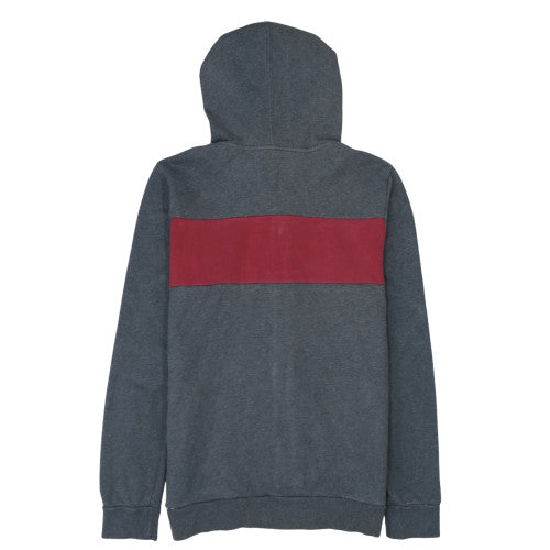 Adidas Boys Grey & Red Full Zip Hoodie Size 13-14 Years Cotton Blend