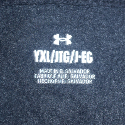 Under Armour Teens Black XL Pullover Hoodie Fleece Logo Sportswear