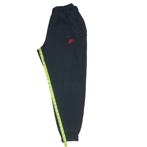 Nike Men's Black M Fleece Jogger Sweatpants with Red Logo