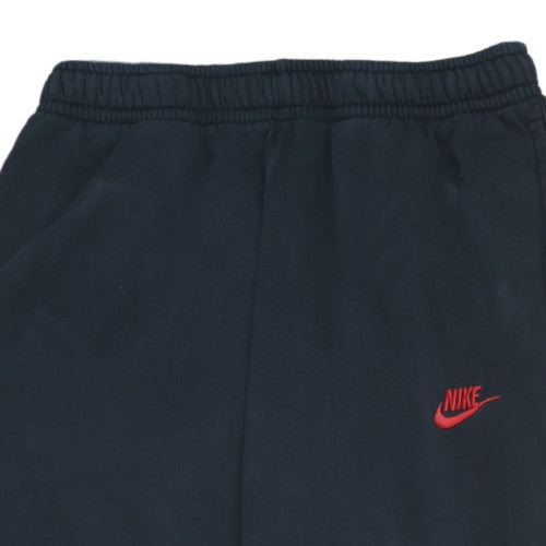 Nike Men's Black M Fleece Jogger Sweatpants with Red Logo
