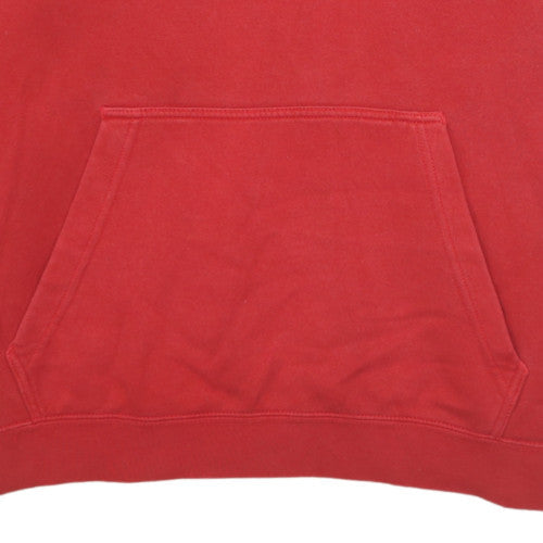 Nike Men's Red Pullover Hoodie L Fleece Sports Logo Sweatshirt