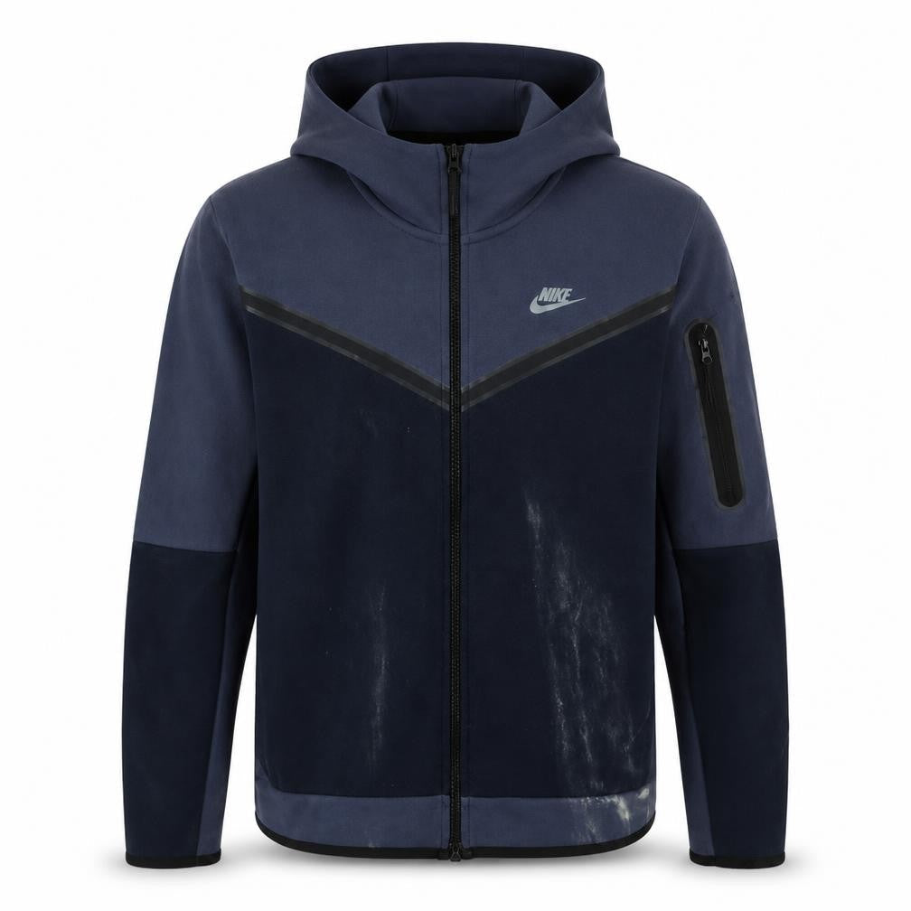 Nike Men's Blue Full Zip Hooded Sweatshirt L Regular Fit