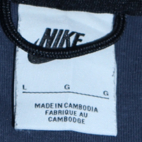 Nike Men's Blue Full Zip Hooded Sweatshirt L Regular Fit