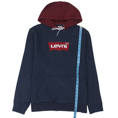 Levi's Men's Blue Pullover Hoodie L Logo Fleece Sweatshirt