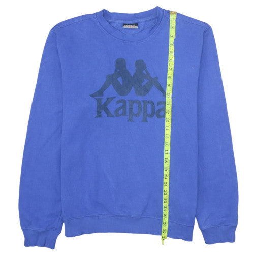 Kappa Mens Blue Large Crew Neck Graphic Logo Pullover Sweatshirt