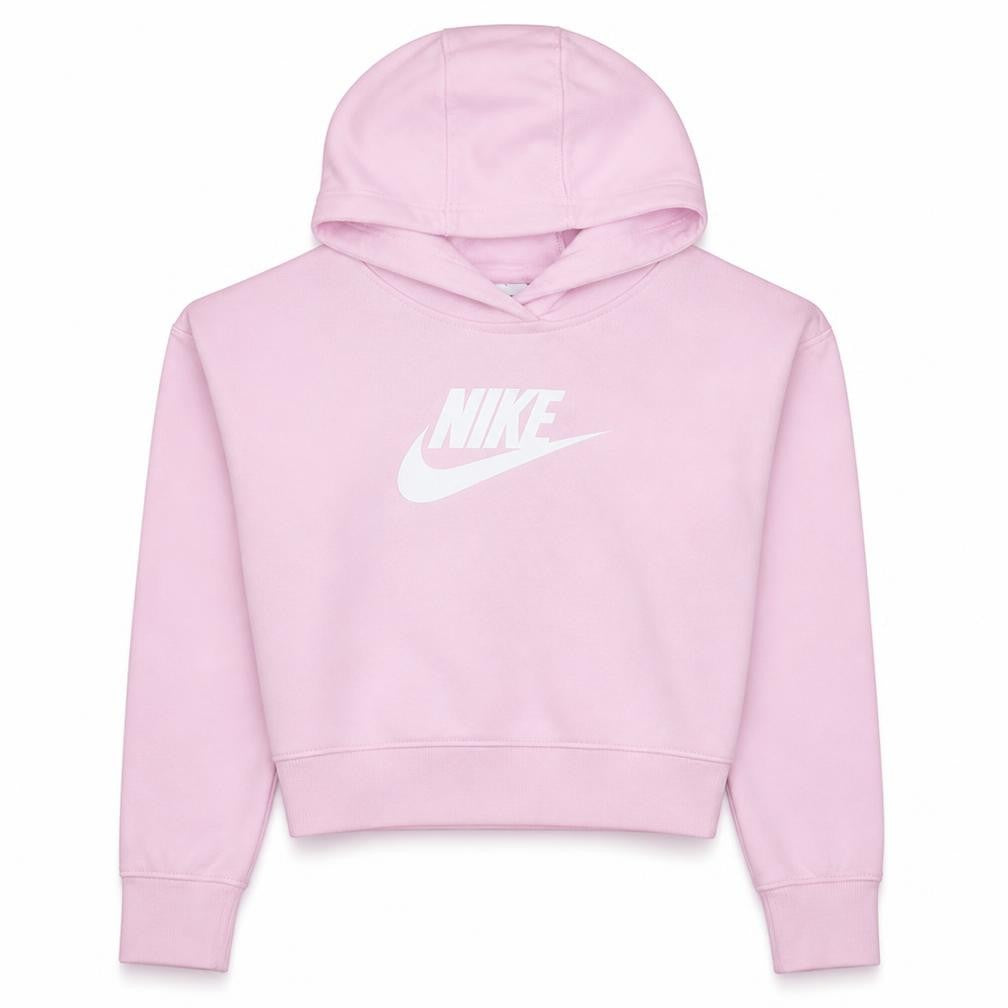 Nike Womens Pink Pullover Hoodie XL Relaxed Fit Cotton Blend Sweatshirt