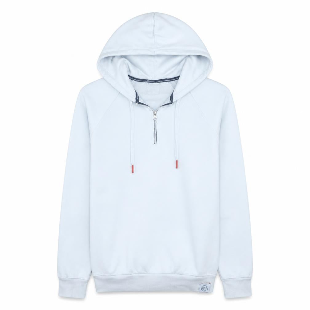 Reebok Men's White Half Zip Pullover Hoodie Size M Fleece Sportswear