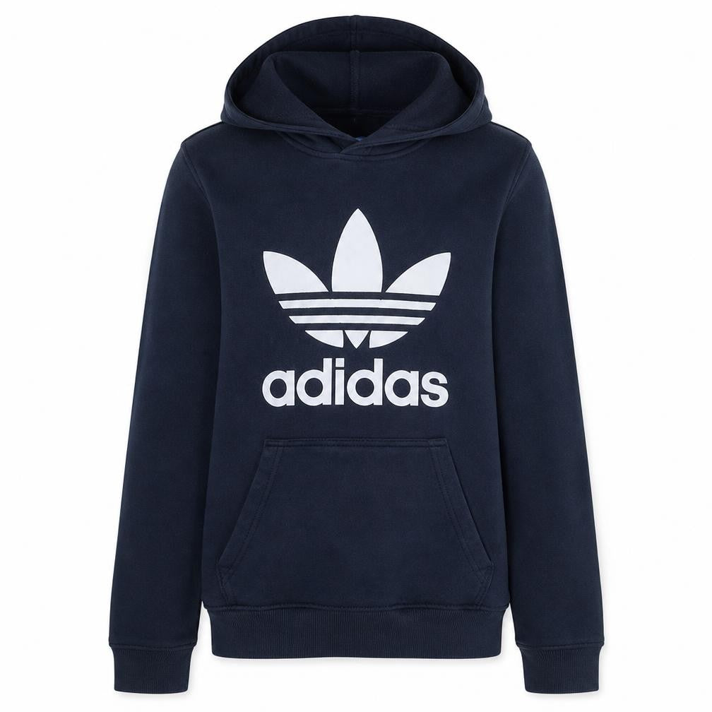 Adidas Men's Blue Pullover Hoodie L Graphic Print Fleece