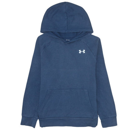 Under Armour Womens Blue Pullover Hoodie YLG Classic Fit Cotton Blend