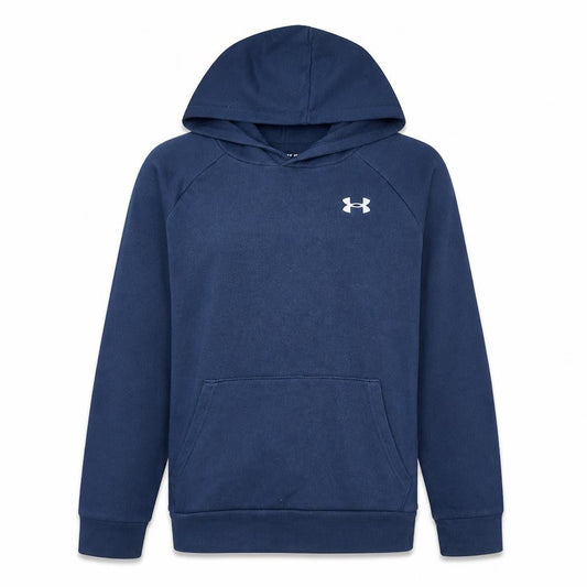 Under Armour Womens Blue Pullover Hoodie YLG Classic Fit Cotton Blend