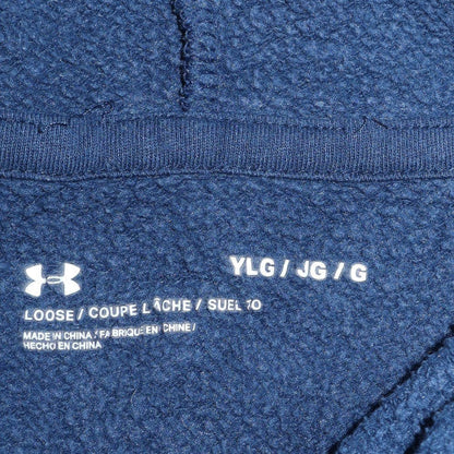 Under Armour Womens Blue Pullover Hoodie YLG Classic Fit Cotton Blend