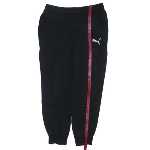 Puma Men's Black Fleece Jogger Trousers Size L Regular Fit