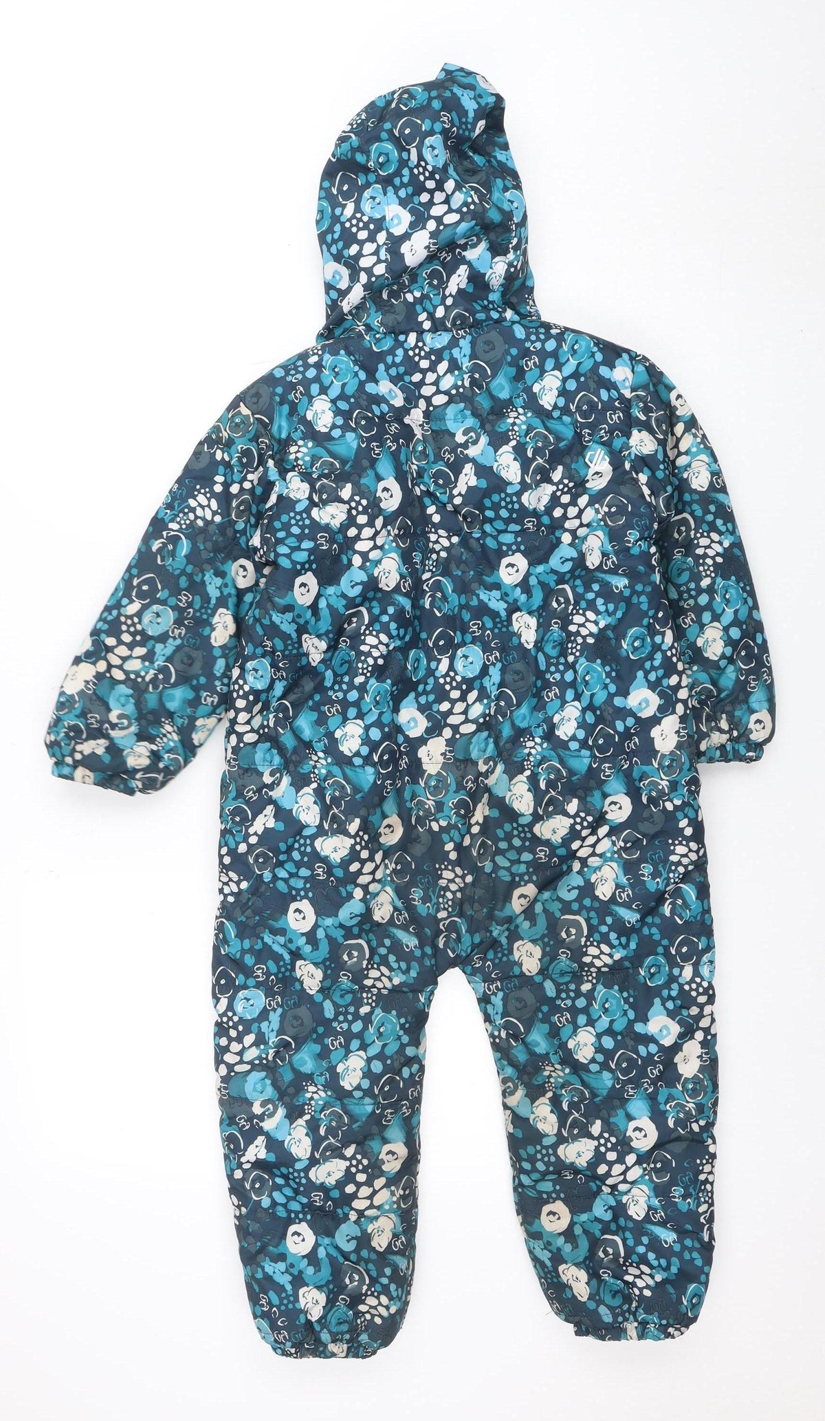 Dare 2B Girls Blue Floral Hooded Winter Snowsuit Size 3 Years
