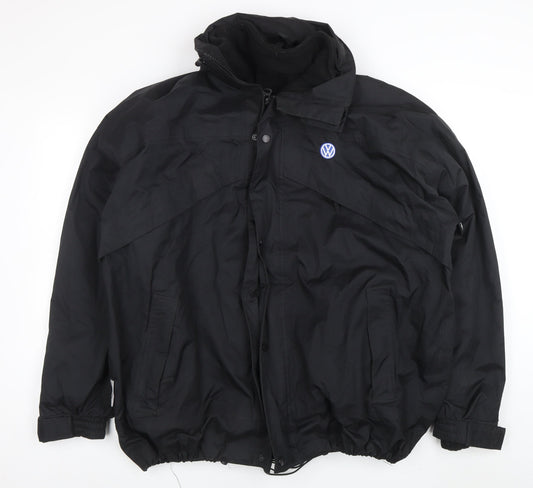 Result Mens Black XL Waterproof Parka Jacket with VW Logo