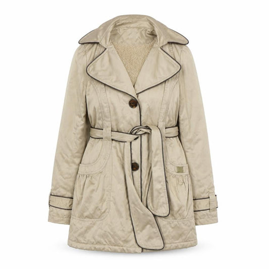 Lipsy Women’s Beige Trench Coat Size 10 Belted Classic Style