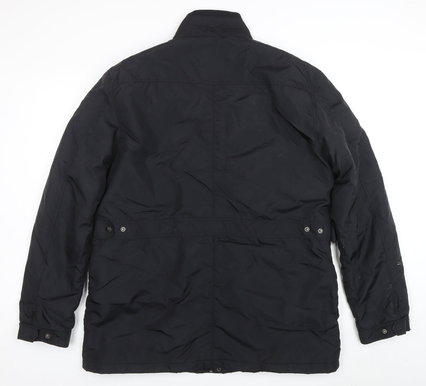 BHS Men’s Black XL Parka Jacket Nylon Mid-Length Winter Coat