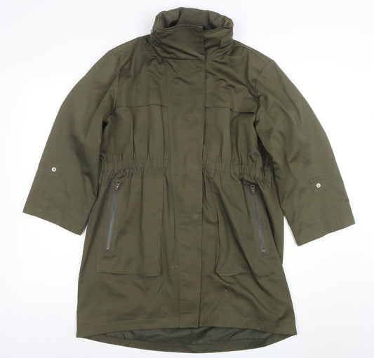Axcent Women’s Green Parka Coat L Long Sleeve Zip Jacket