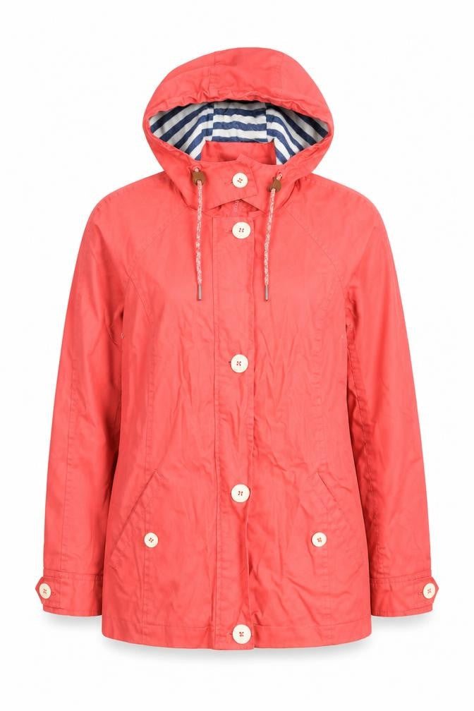 Maine New England Women's Pink Hooded Rain Coat Size 10