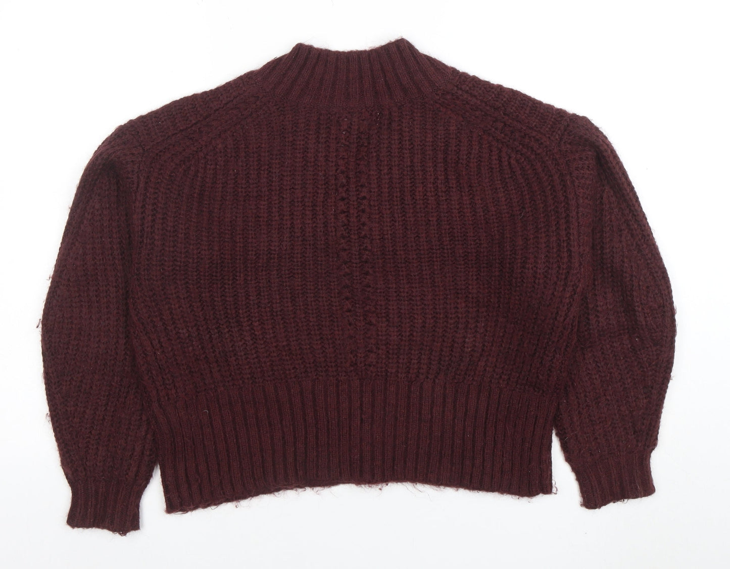 Marks and Spencer Per Una Women's Brown V-Neck Chunky Knit Jumper Size M