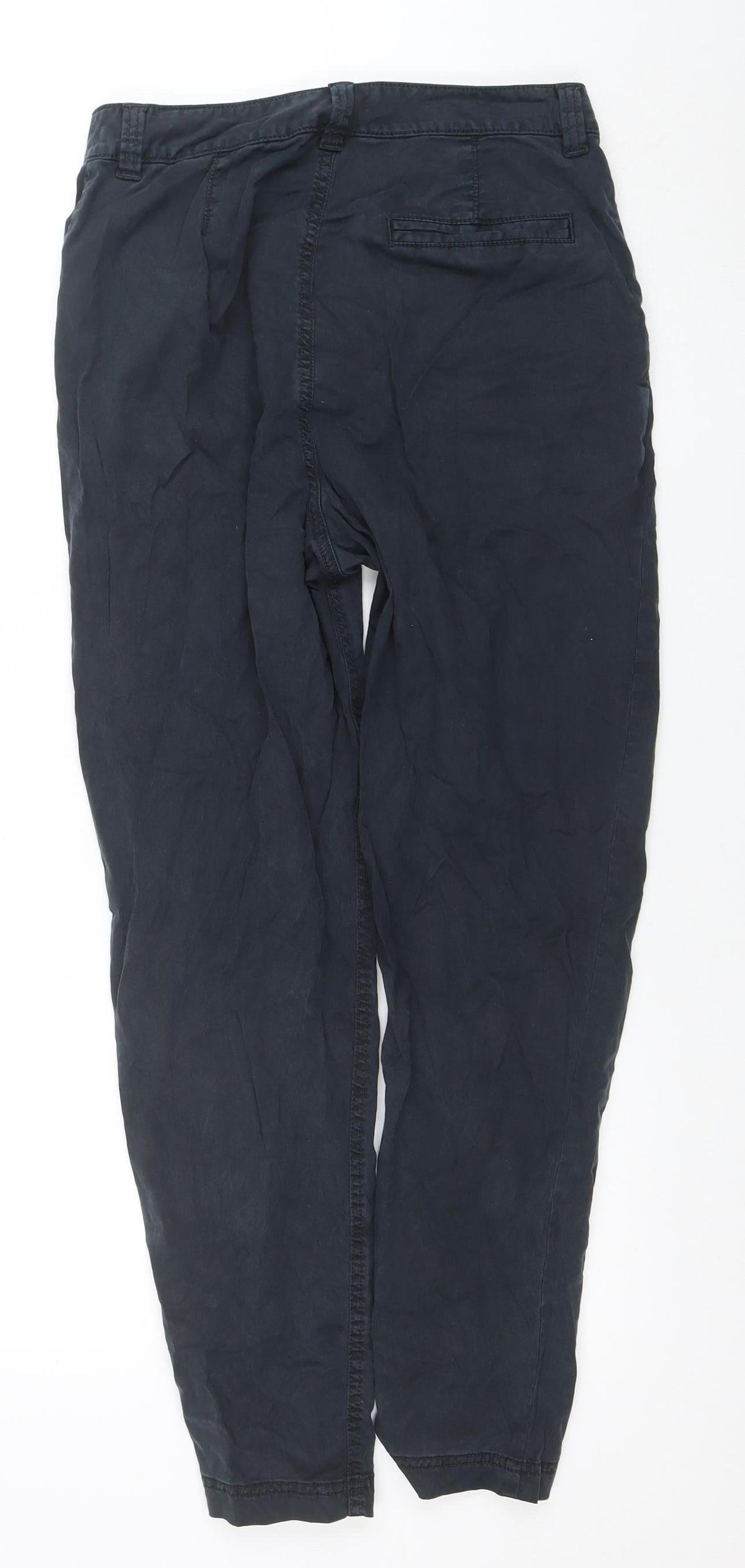 Tu Women Black 10S Chino Twill Stretch Tapered Trousers