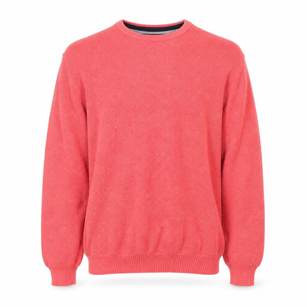 Peter Christian Men's Pink Cotton Crew Neck Pullover Jumper Size L