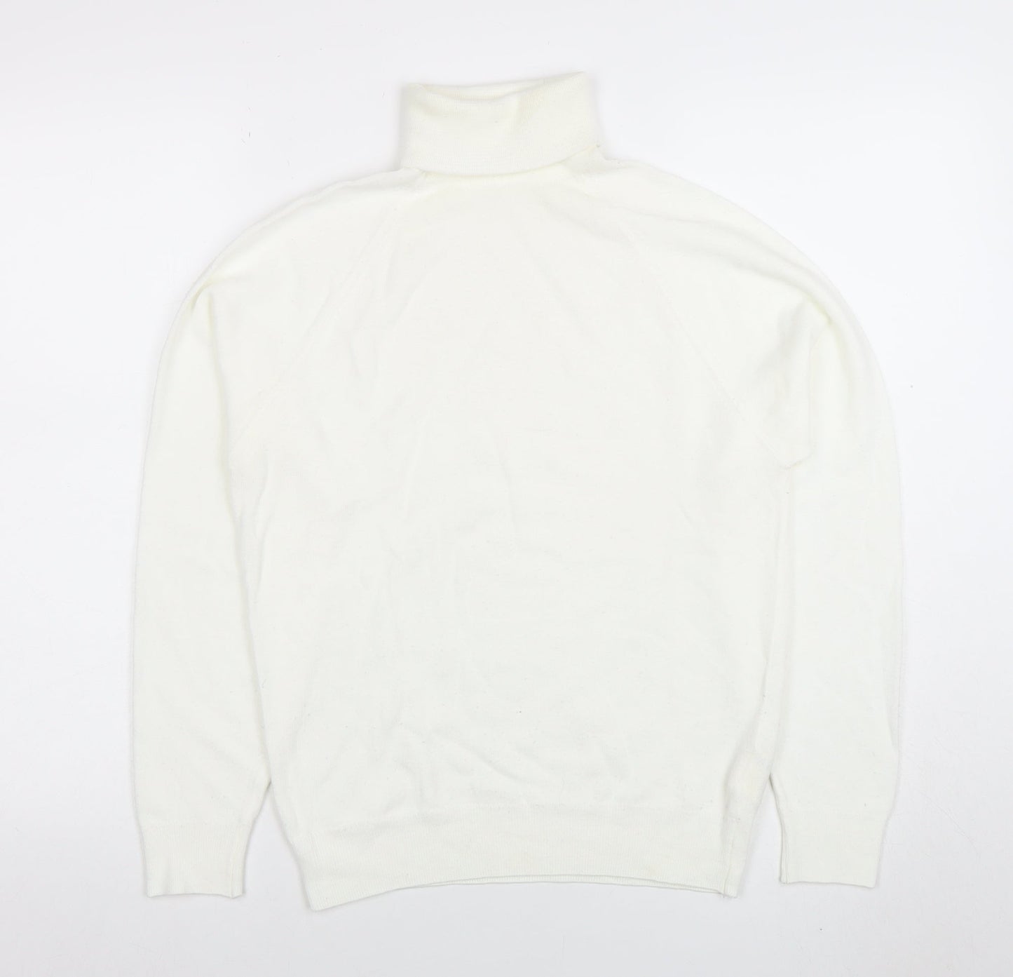 Jonelle Womens Ivory Roll Neck Acrylic Jumper Size 12