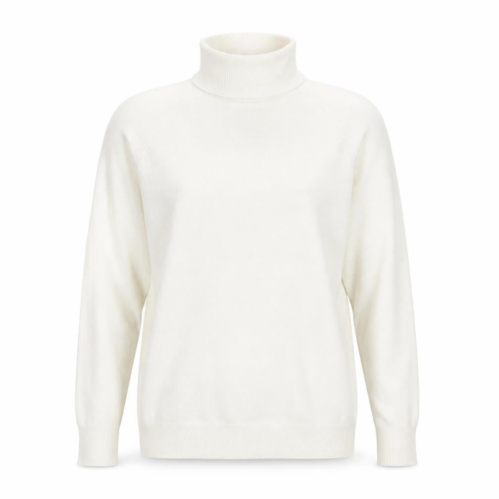 Jonelle Womens Ivory Roll Neck Acrylic Jumper Size 12