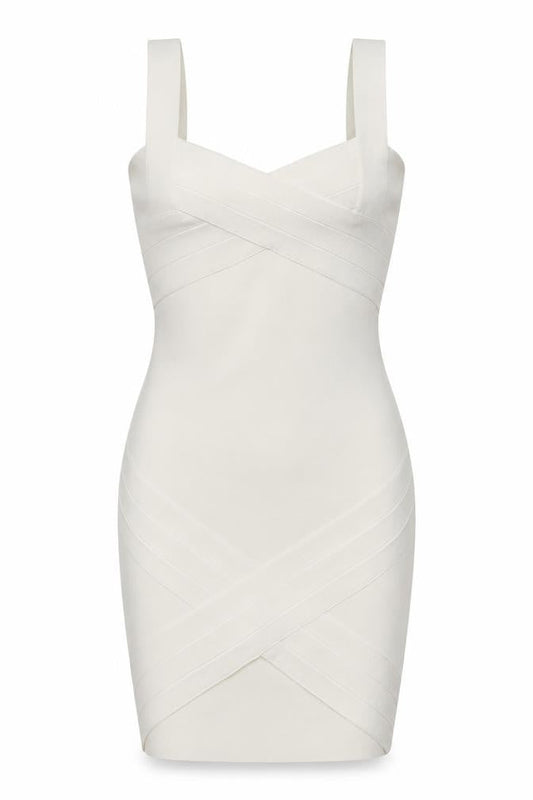 FRIME Women’s Ivory Sleeveless Bodycon Short Dress Size S