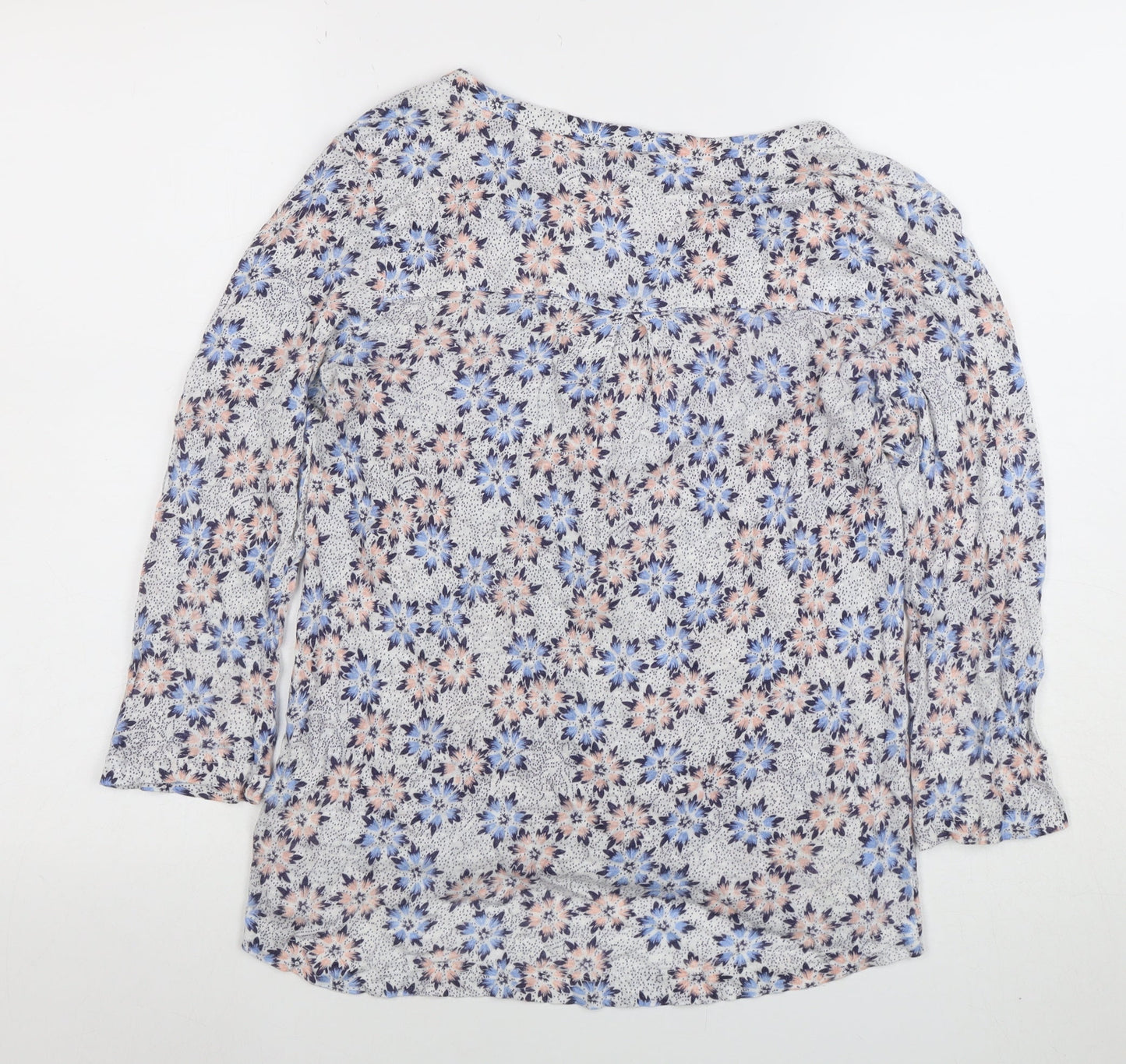 Fat Face Womens Multicoloured Floral Cotton Tunic Blouse Size 12