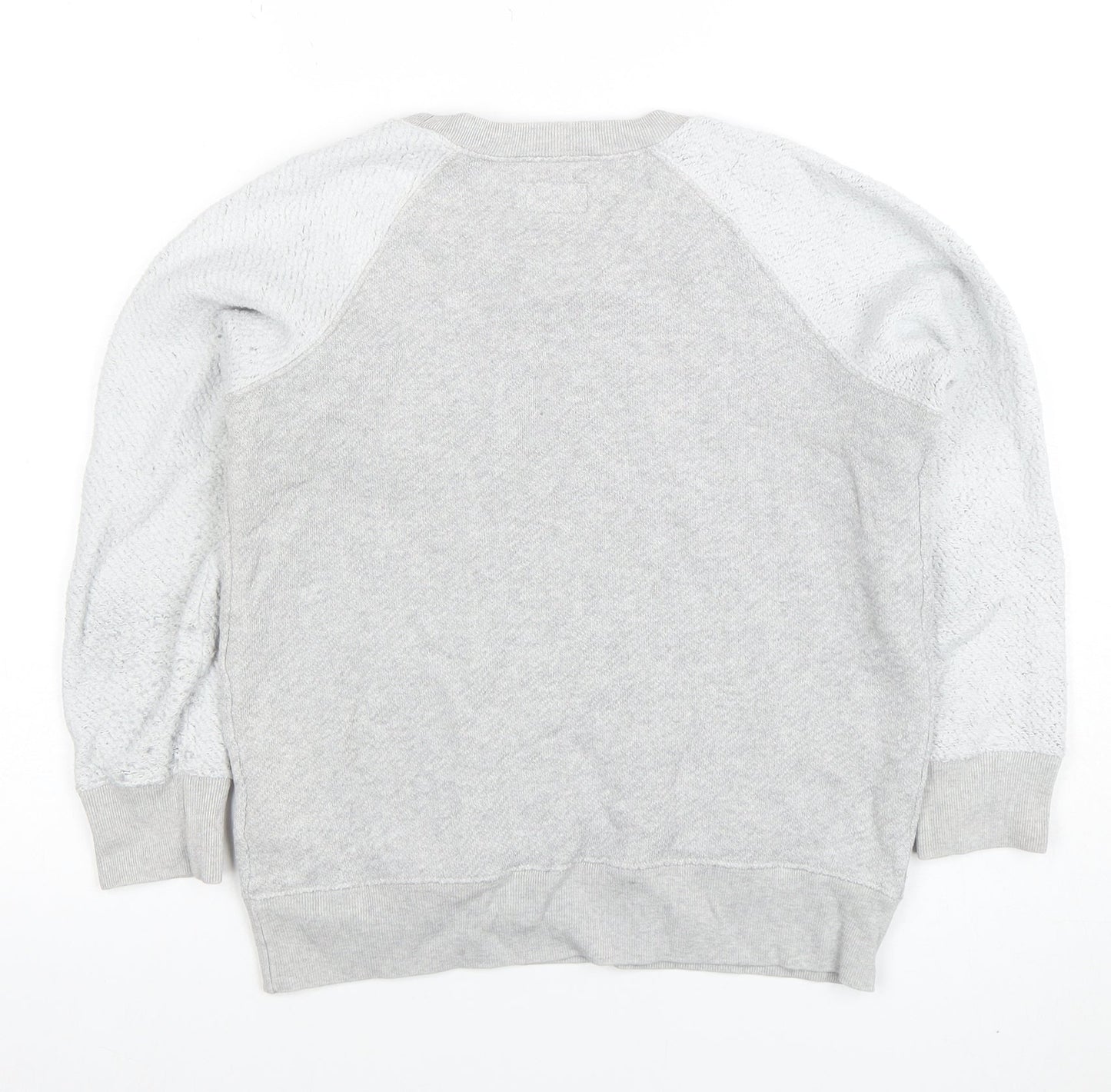 Jack Wills Women's Grey Crew Neck Pullover Sweatshirt UK 8 Cotton Blend