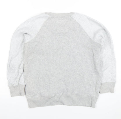 Jack Wills Women's Grey Crew Neck Pullover Sweatshirt UK 8 Cotton Blend