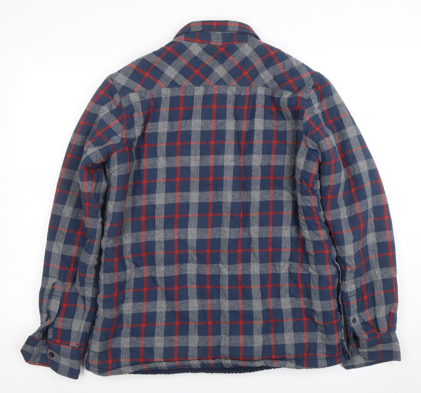 Trespass Men's Blue Check Flannel Lined Shirt Jacket Size S
