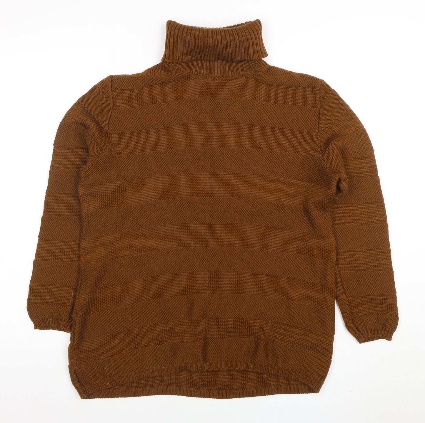 Basler Women Brown Wool Roll Neck Jumper Size 12