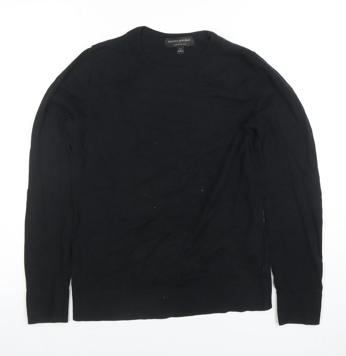 Banana Republic Men's Black XS Crew Neck Cotton Blend Jumper