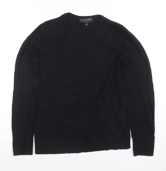 Banana Republic Men's Black XS Crew Neck Cotton Blend Jumper