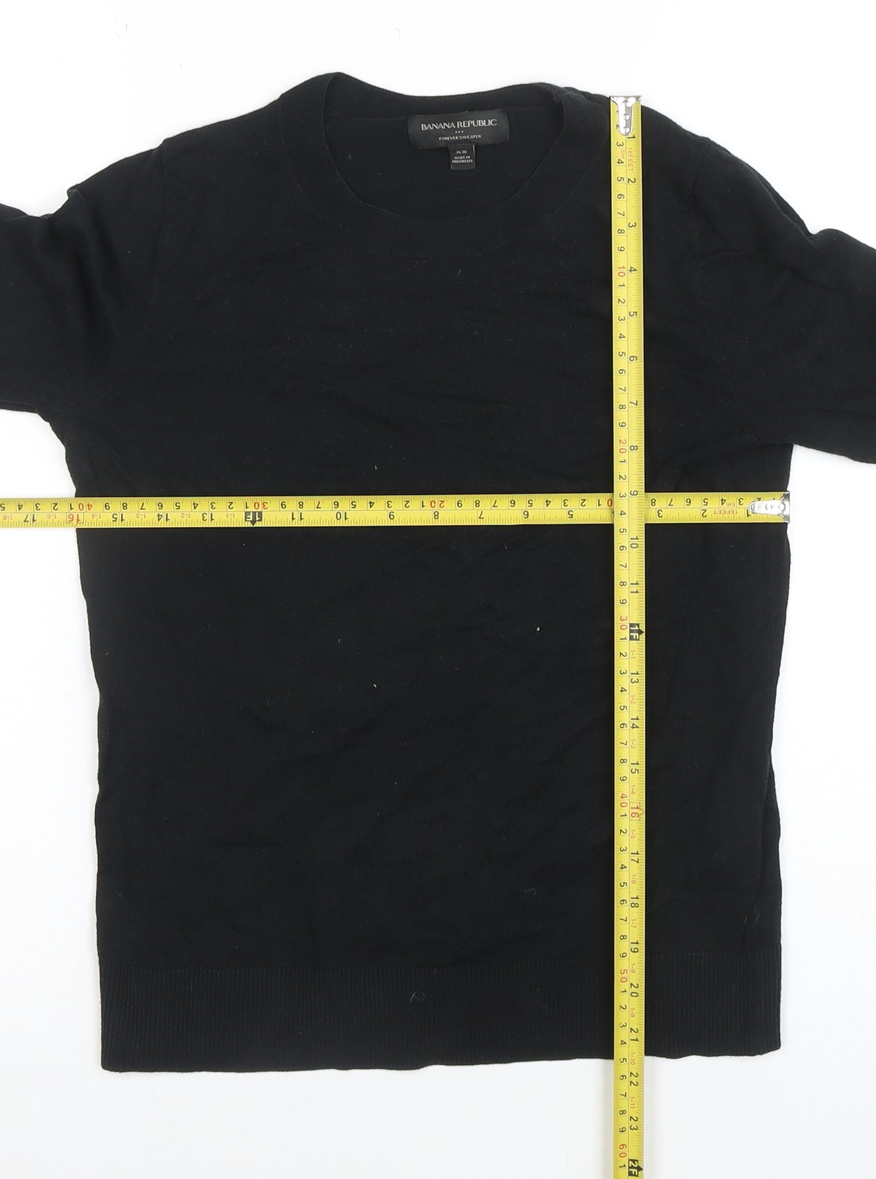 Banana Republic Men's Black XS Crew Neck Cotton Blend Jumper