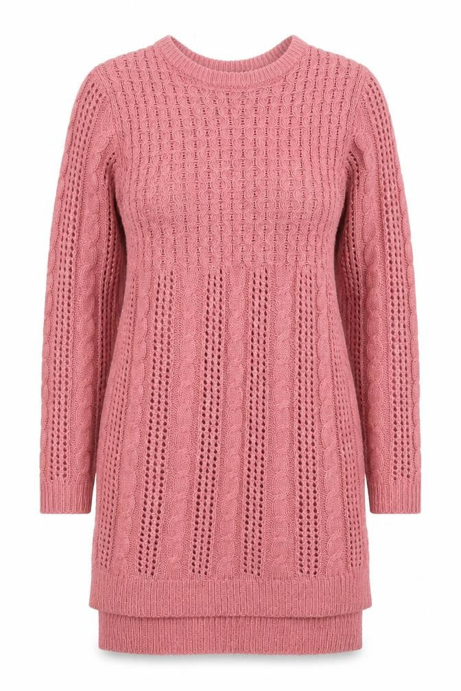 Select Women's Pink Acrylic Knit Long Sleeve Pullover Jumper Size 8