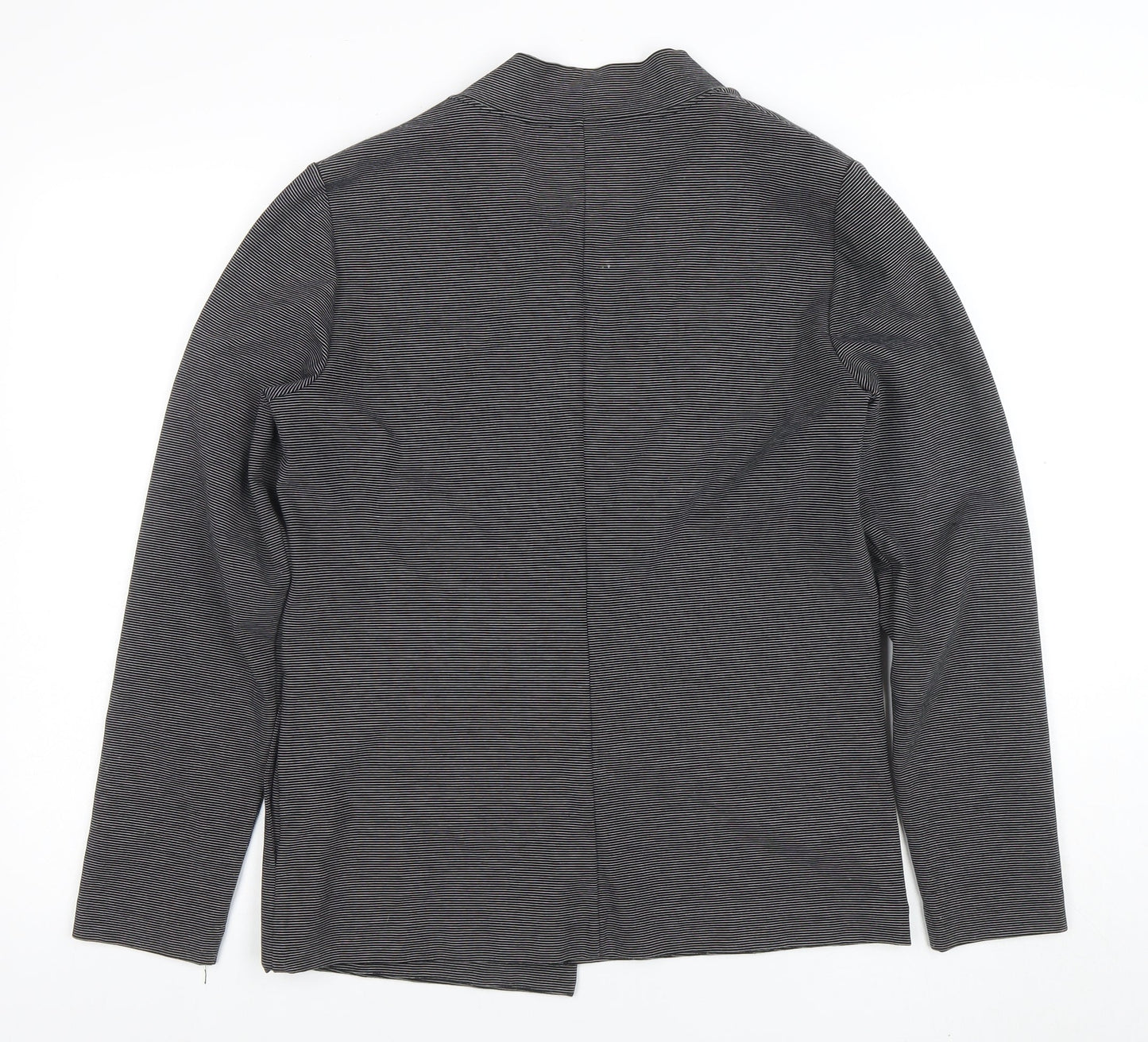 Oliver Bonas Women's Grey Size 12 Shawl Collar Stretch Blazer